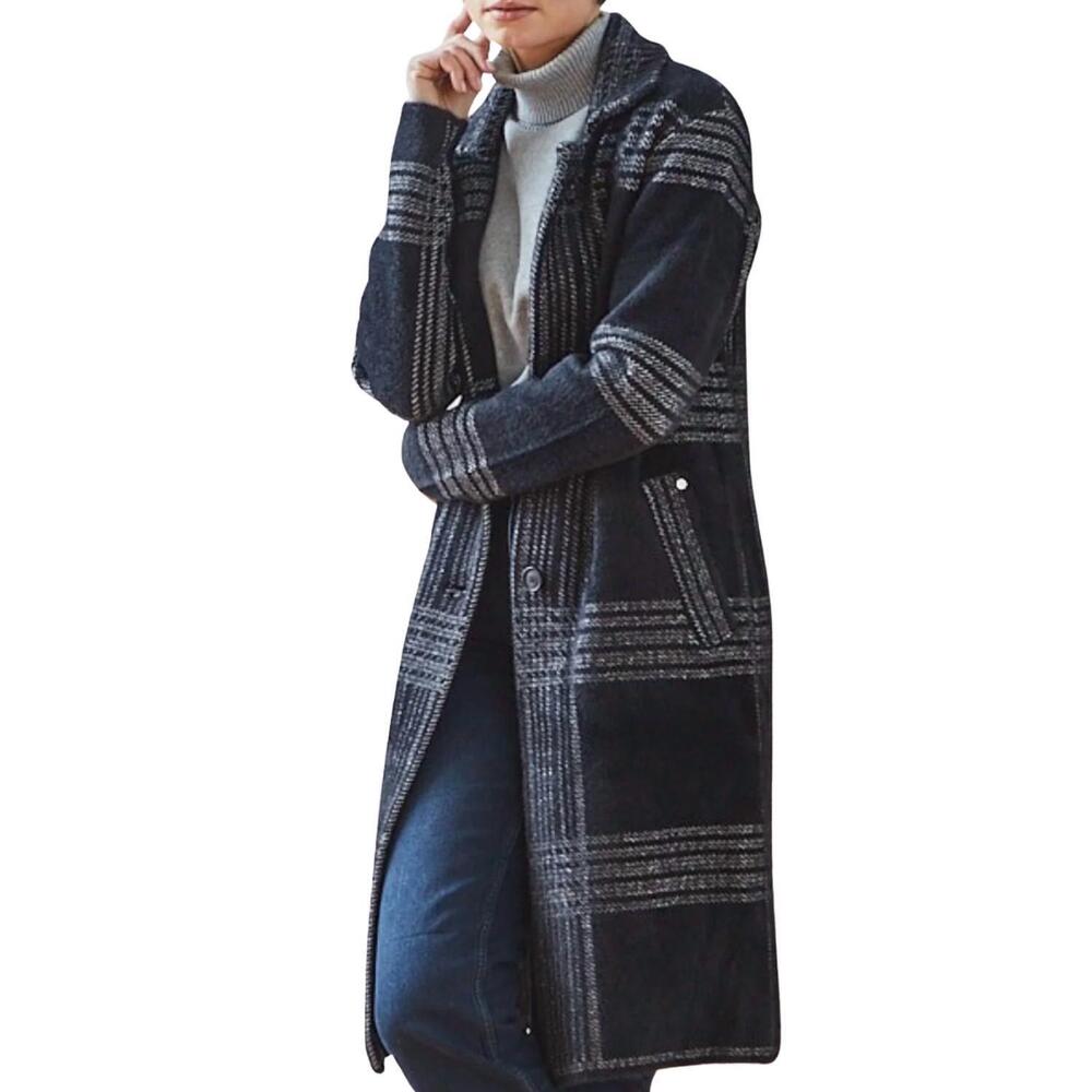 NEW ADROIT ATELIER lorie single-breasted knit coat in black